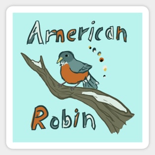 Funky American Robin Sticker